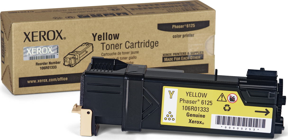 Compatible 106R01333 XEROX toner Yellow  for Phaser 6125