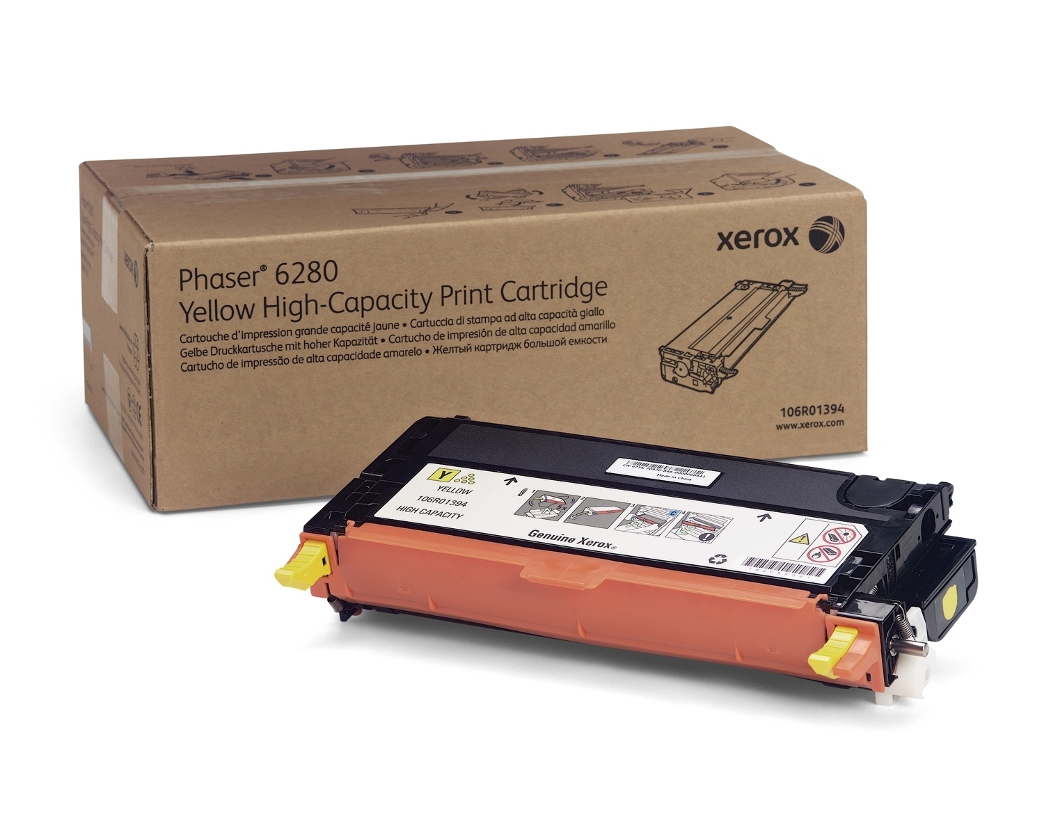 Compatible 106R01394 XEROX toner Yellow high yield  for Phaser 6280