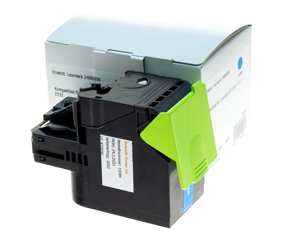 Compatible 24B6008 Cyan cartridge for Lexmark C2132/ XC2130/ XC2132