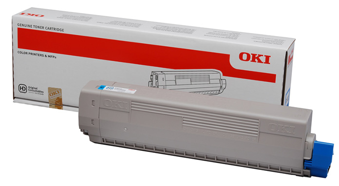 Compatible 44844615 Cyan toner for OKI C822