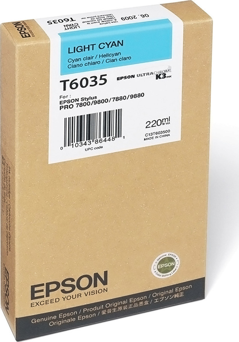 Compatible T6025/ C13T602500 Light Cyan high yield cartridge for Epson Stylus Pro 7800/ 9800