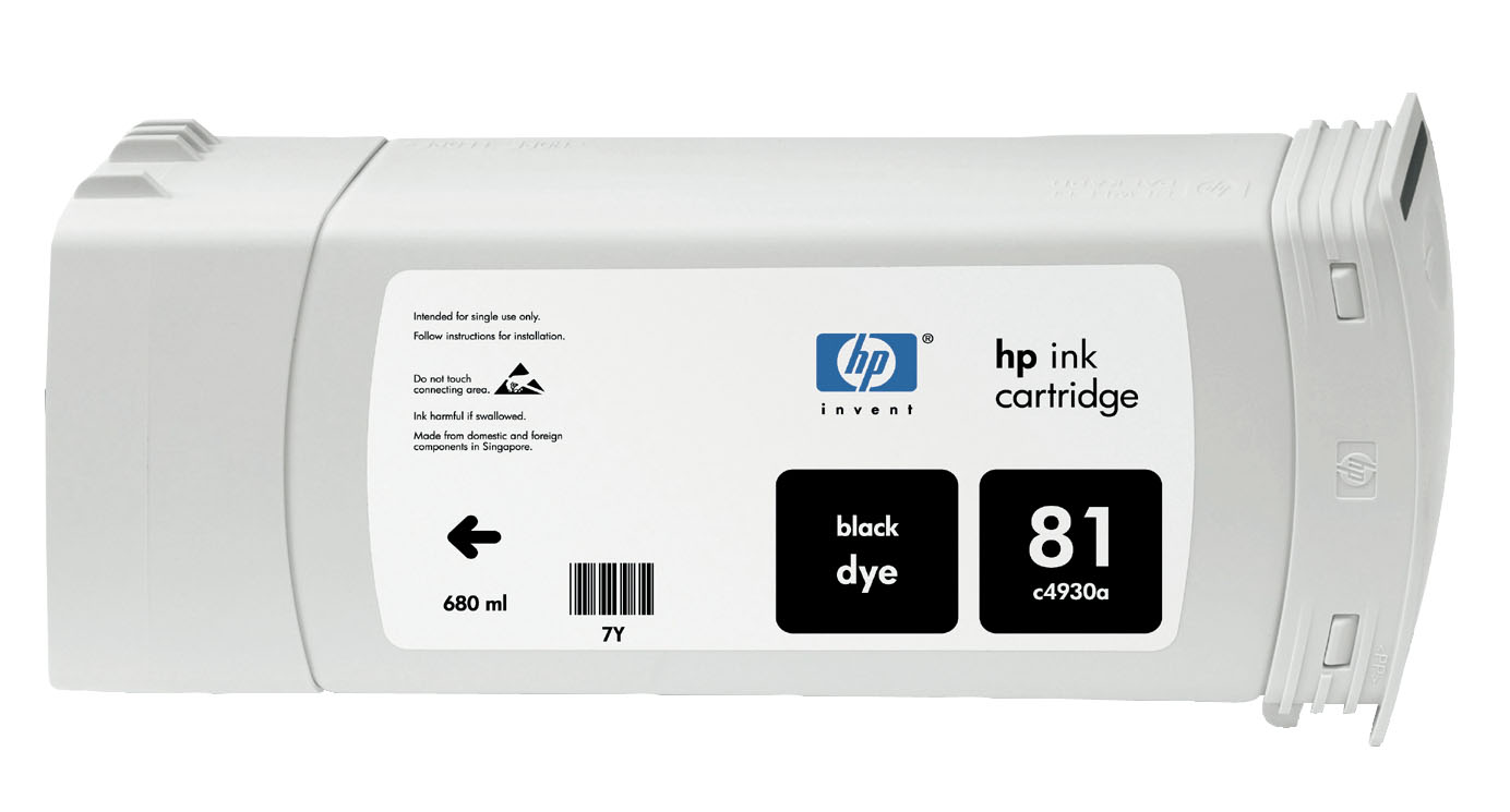 Compatible C4930A No. 81 - Black for Hp Plotter 5000 / 5500 series (Dye)