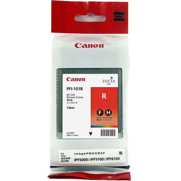 Compatible 0889B001/ PFI-101R Red No. 101 (only for iPF5000) cartridge for Canon iPF5000/ iPF6000s