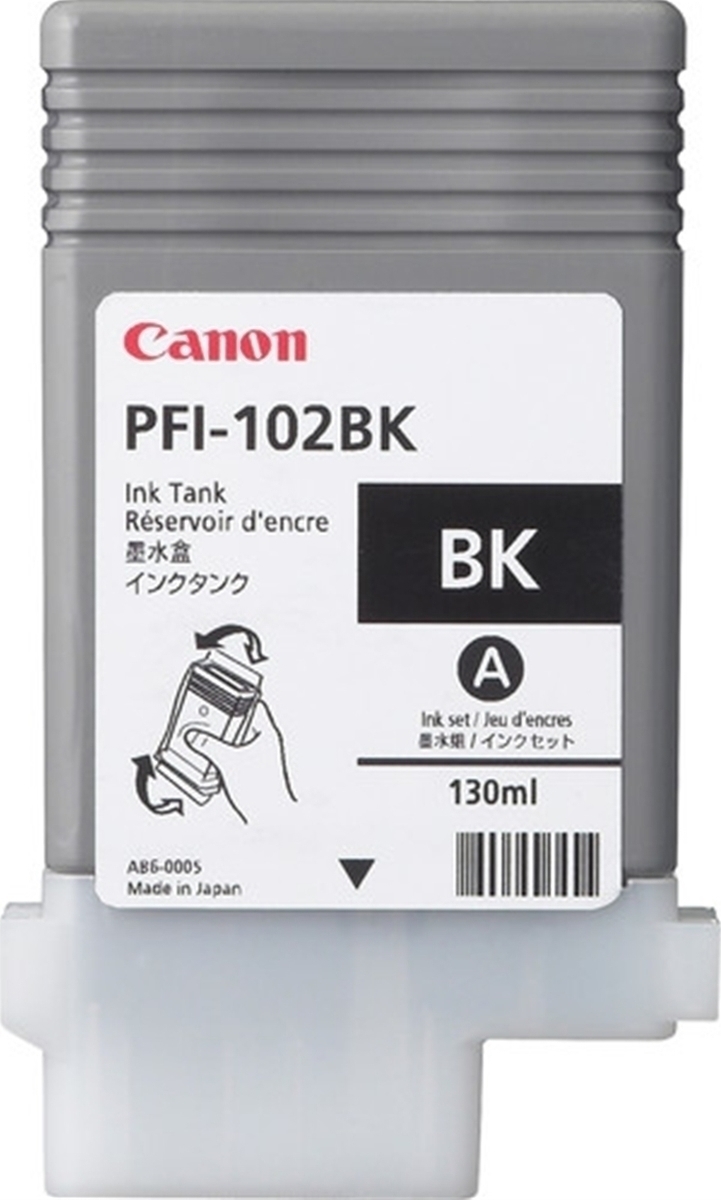 Compatible 0895B001/ PFI-102BK Black Pigment No. 102 cartridge for Canon iPF500/ iPF600/ iPF700/ iPF510/ iPF610/ iIPF710/ iPF720/iPF700/ iPF605/ iPF650/ iPF655/ iPF750/ iPF755/ iPF760/ iPF765/ LP17/ LP24