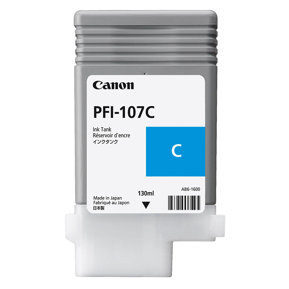 Compatible 6706B001/ PFI-107C Cyan Dye No. 107 cartridge for Canon iPF680/ iPF685/ iPF780/ iPF785/ iPF670/ iPF77