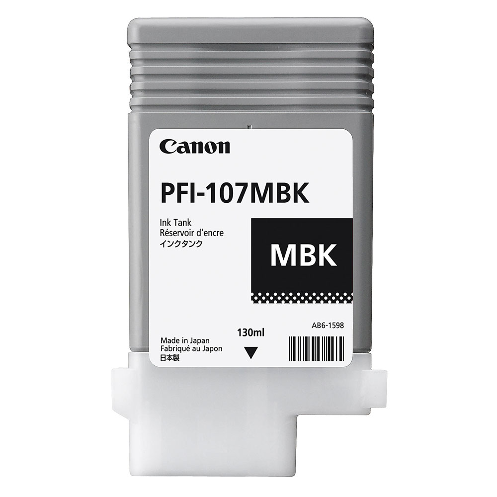 Compatible 6704B001/ PFI-107MBK Matte Black Pigment No. 107 cartridge for Canon iPF680/ iPF685/ iPF780/ iPF785/ iPF670/ iPF77