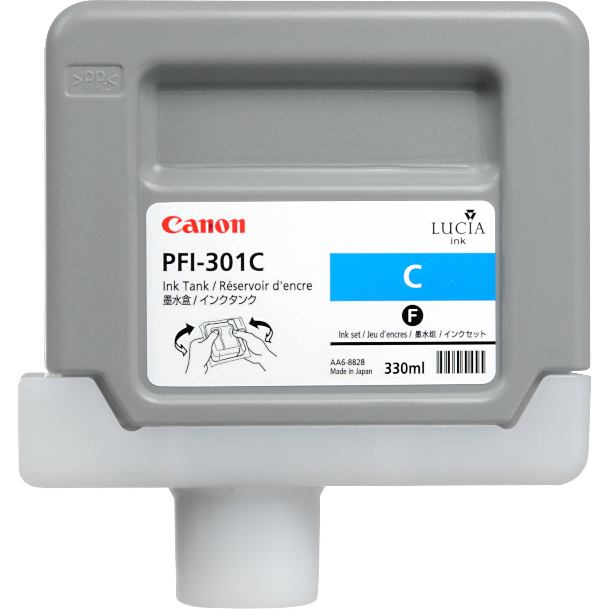 Compatible 1487B001/ PFI-301C Cyan No. 301 cartridge for Canon iPF8000/ iPF9000